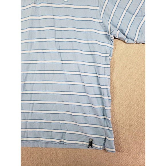 Southpole Shirt Mens 2XL XXL Polo Striped Collared Blue Cotton Button Pullover - Picture 4 of 12